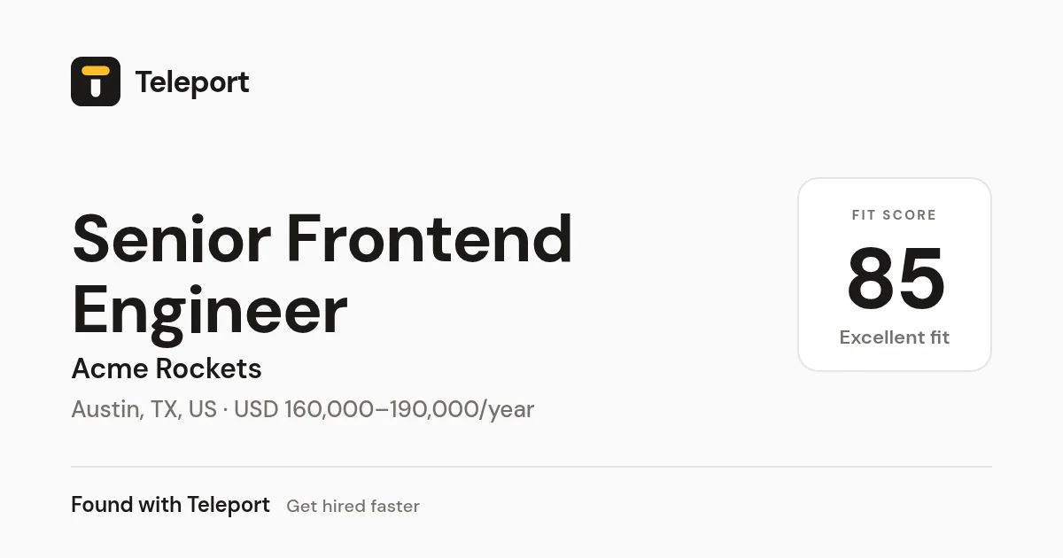 A share card image for a job